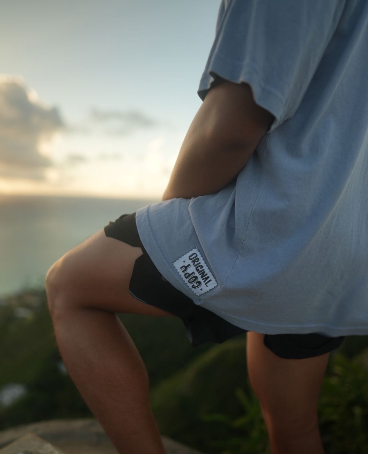 Blue Short Sleeve Original Copy Logo Shirt